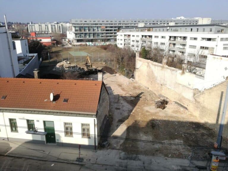 abbrucharbeiten breitenfurterstrasse 320, 1230 wien abgeschlossen